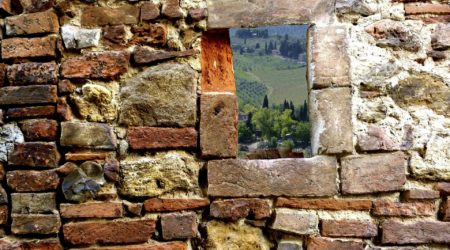 Toscana Landschaft Mit Fenster